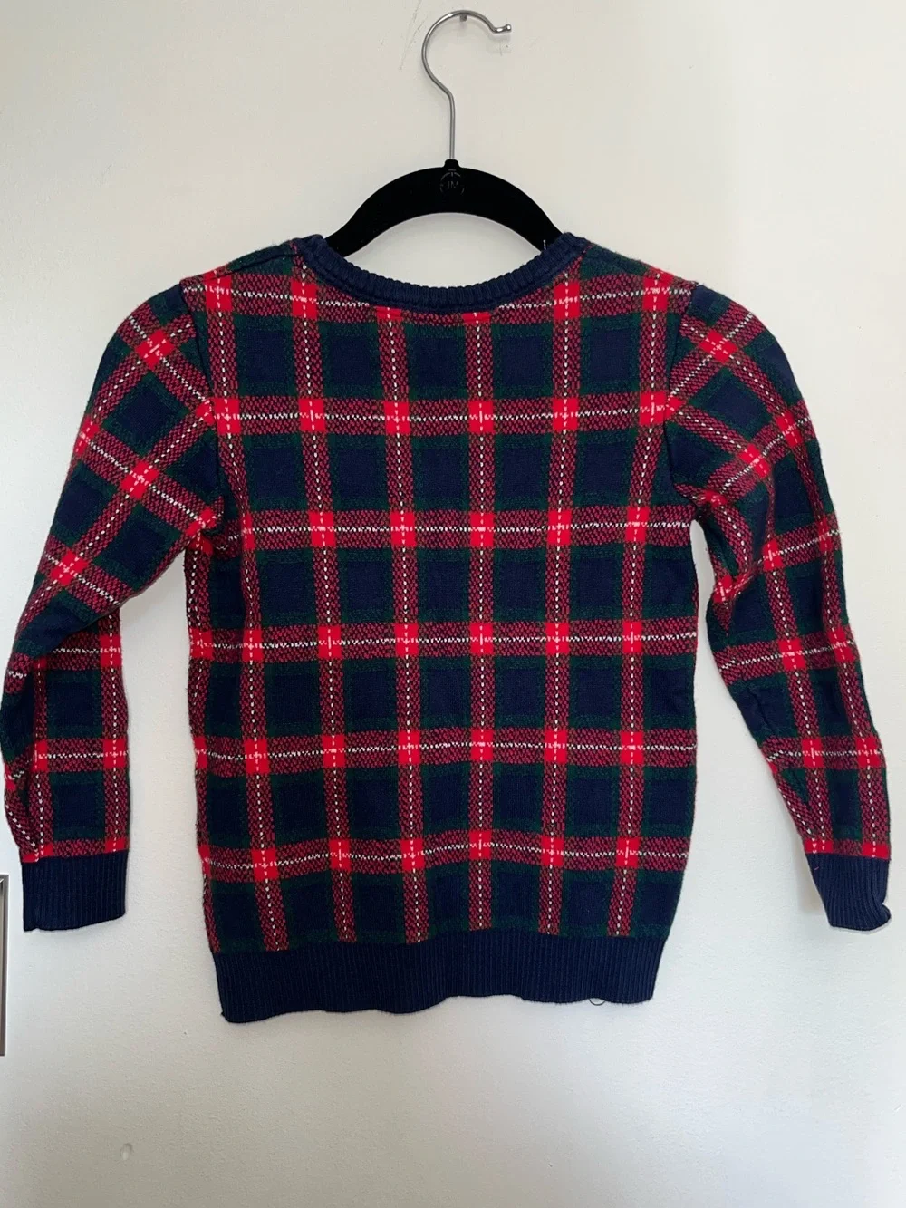 Janie and Jack Navy, Red & Green Holiday Tartan Sweater